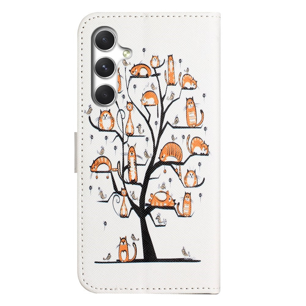 Samsung Galaxy S26 FE EIDERWOOD Flip Cover m. Kortholder og Strop - Katte & Træ