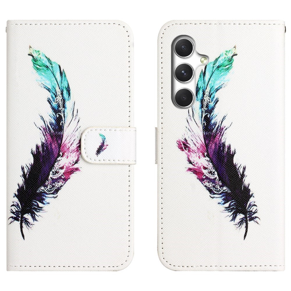 Samsung Galaxy S26 FE EIDERWOOD Flip Cover m. Kortholder og Strop - Fjer