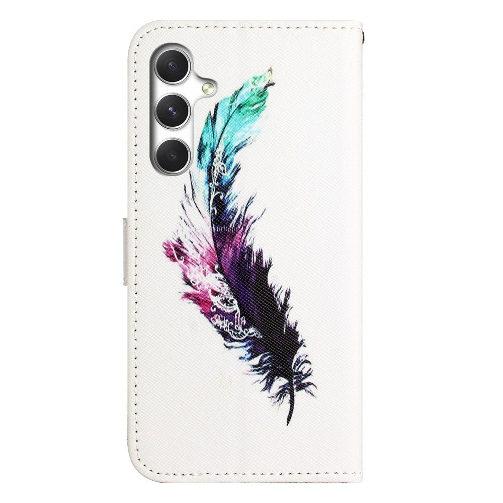 Samsung Galaxy S26 FE EIDERWOOD Flip Cover m. Kortholder og Strop - Fjer