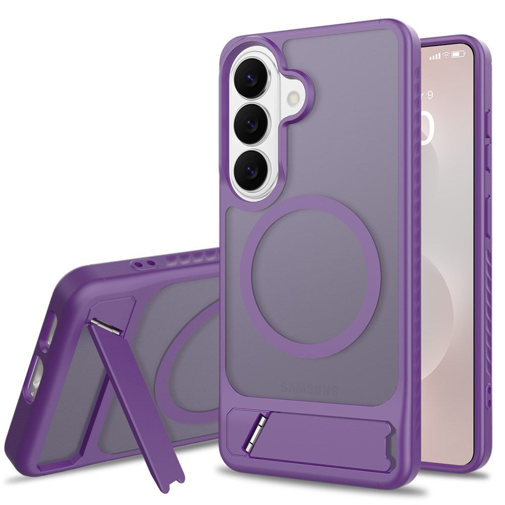 Samsung Galaxy S26 FE / S25 FE EIDERWOOD Hybrid Cover m. Kickstand - MagSafe Kompatibel - Lilla