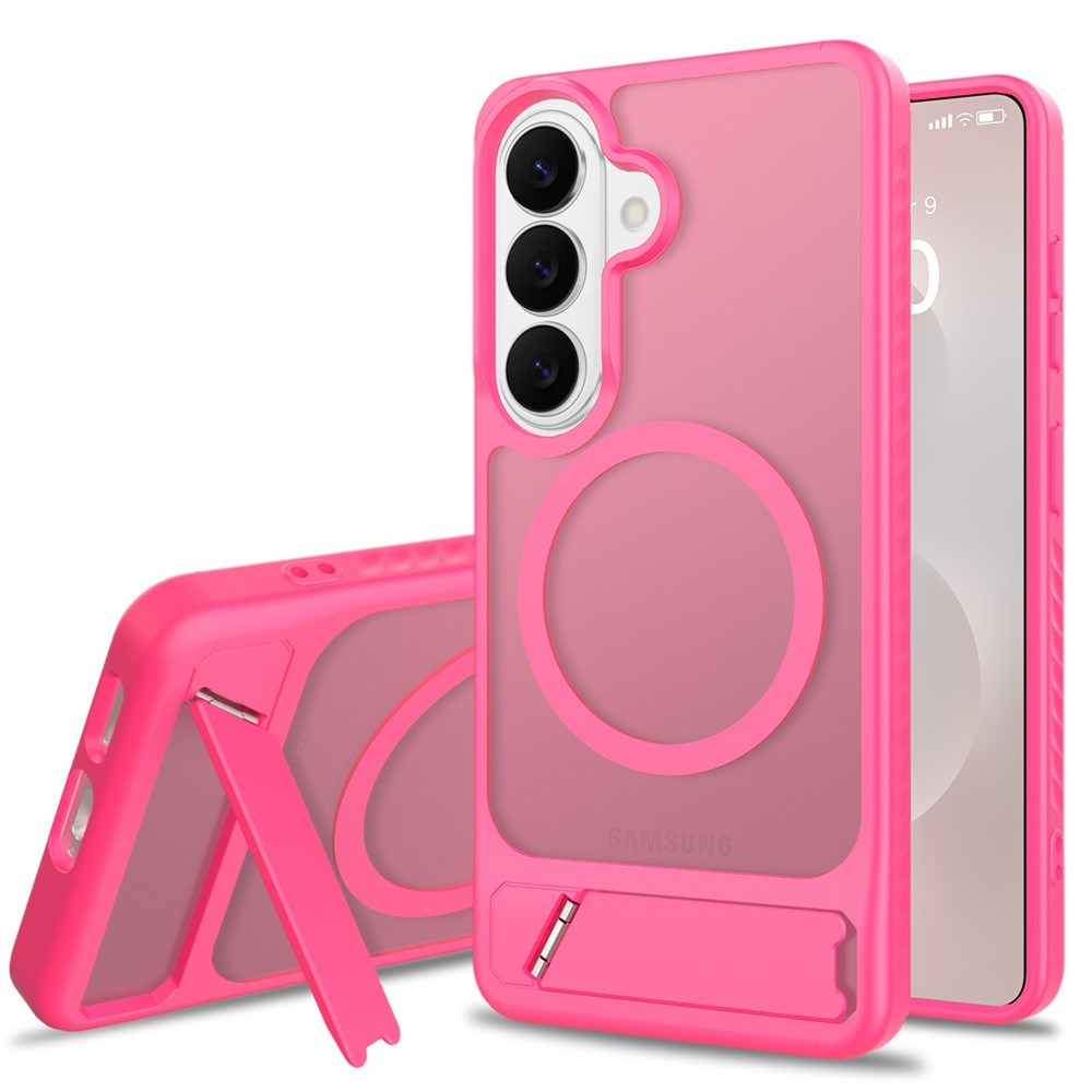 Samsung Galaxy S26 FE / S25 FE EIDERWOOD Hybrid Cover m. Kickstand - MagSafe Kompatibel - Pink