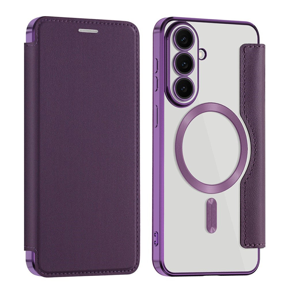 Samsung Galaxy S26 FE EIDERWOOD Flip Cover m. RFID Blokering og Kameralinsebeskyttelse - Lilla / Gennemsigtig