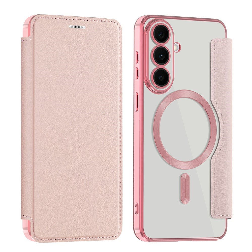 Samsung Galaxy S26 FE EIDERWOOD Flip Cover m. RFID Blokering og Kameralinsebeskyttelse - Lyserød / Gennemsigtig