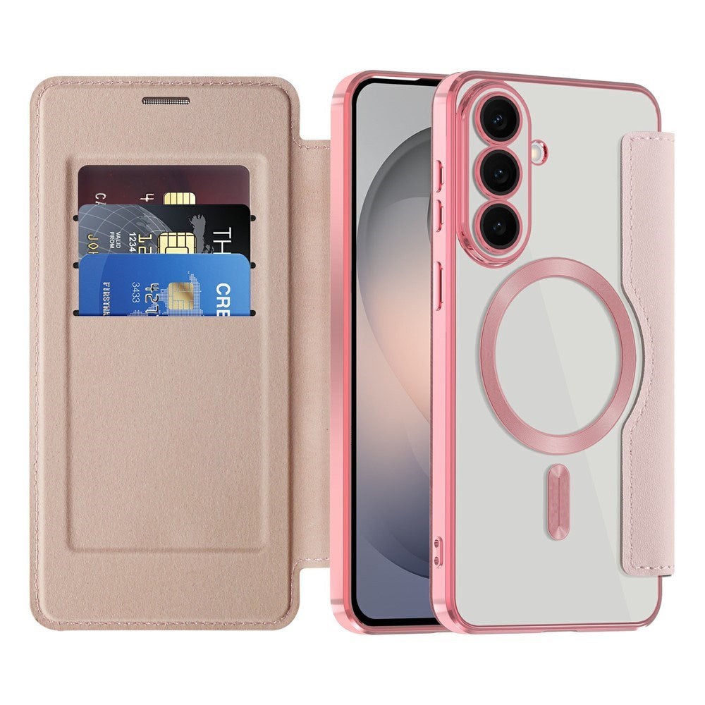 Samsung Galaxy S26 FE EIDERWOOD Flip Cover m. RFID Blokering og Kameralinsebeskyttelse - Lyserød / Gennemsigtig