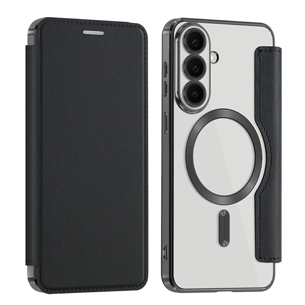 Samsung Galaxy S26 FE EIDERWOOD Flip Cover m. RFID Blokering og Kameralinsebeskyttelse - Sort / Gennemsigtig