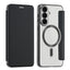 Samsung Galaxy S26 FE EIDERWOOD Flip Cover m. RFID Blokering og Kameralinsebeskyttelse - Sort / Gennemsigtig