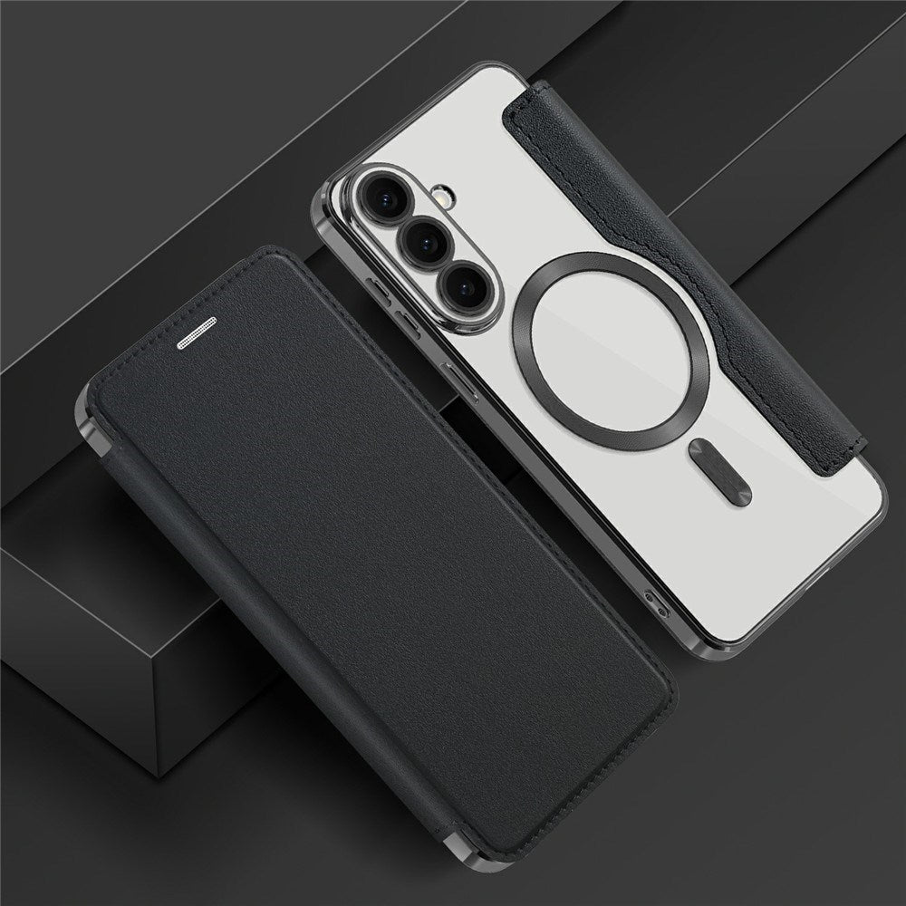 Samsung Galaxy S26 FE EIDERWOOD Flip Cover m. RFID Blokering og Kameralinsebeskyttelse - Sort / Gennemsigtig