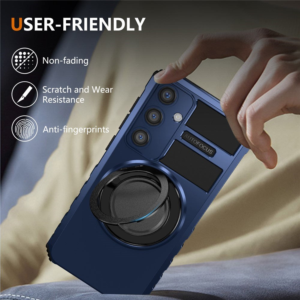 Samsung Galaxy S26 FE / S25 FE EIDERWOOD Håndværkercover m. Magnetisk Kickstand - Blå