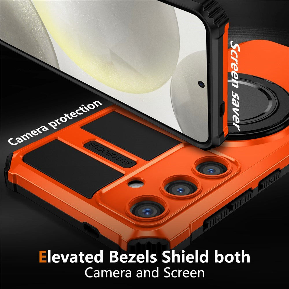 Samsung Galaxy S26 FE / S25 FE EIDERWOOD Håndværkercover m. Magnetisk Kickstand - Orange