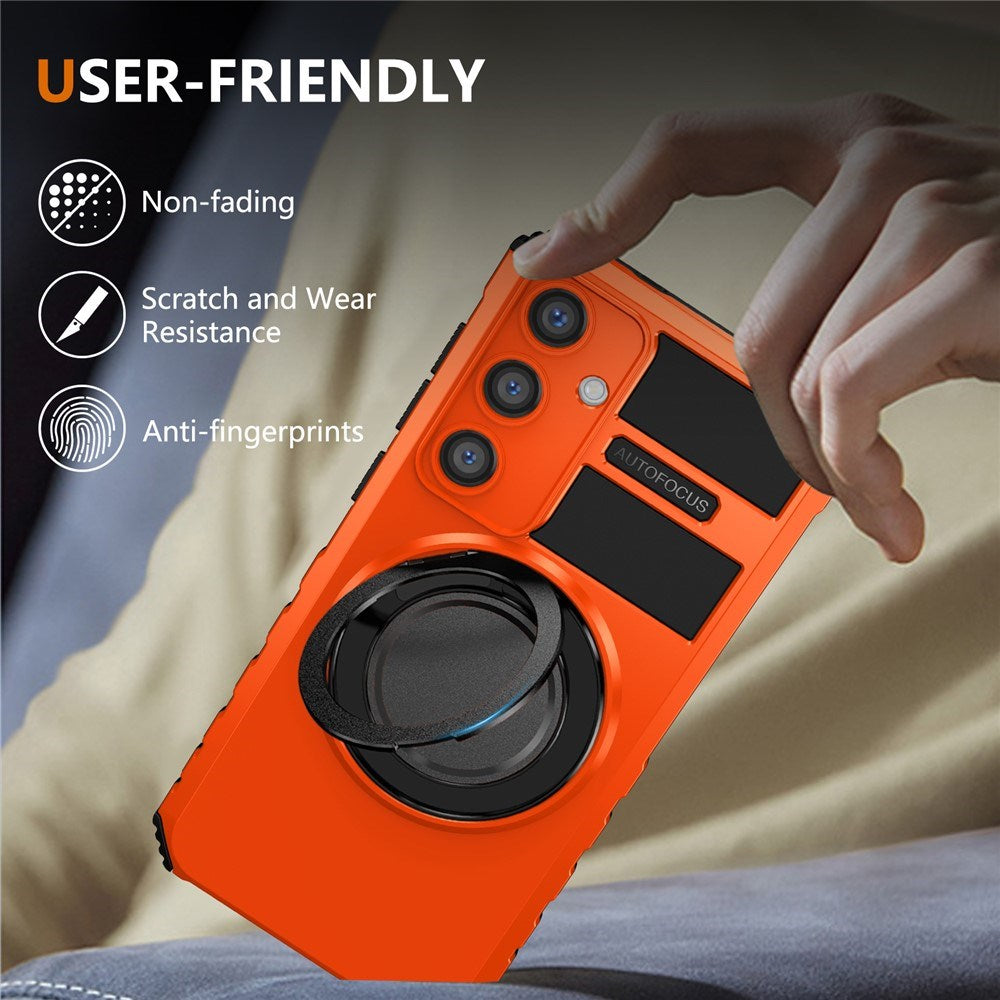 Samsung Galaxy S26 FE / S25 FE EIDERWOOD Håndværkercover m. Magnetisk Kickstand - Orange