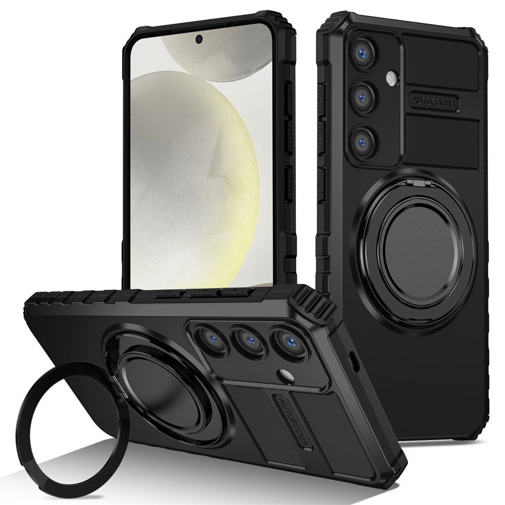 Samsung Galaxy S26 FE / S25 FE EIDERWOOD Håndværkercover m. Magnetisk Kickstand - Sort
