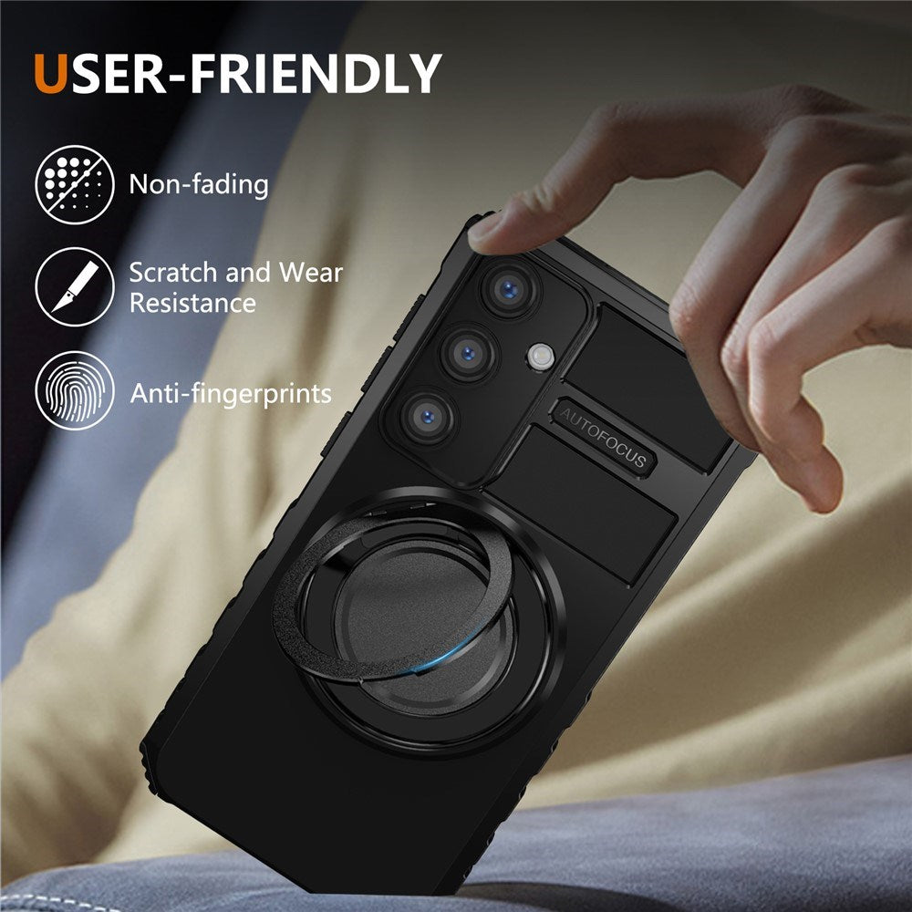 Samsung Galaxy S26 FE / S25 FE EIDERWOOD Håndværkercover m. Magnetisk Kickstand - Sort
