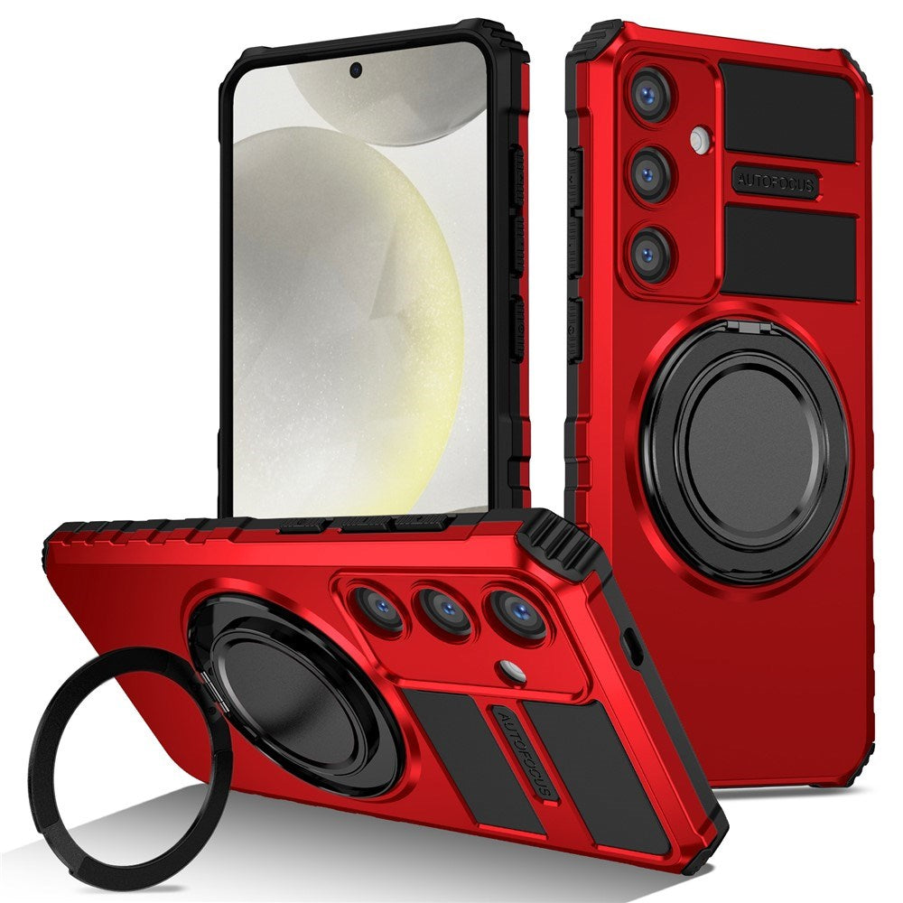 Samsung Galaxy S26 FE / S25 FE EIDERWOOD Håndværkercover m. Magnetisk Kickstand - Rød