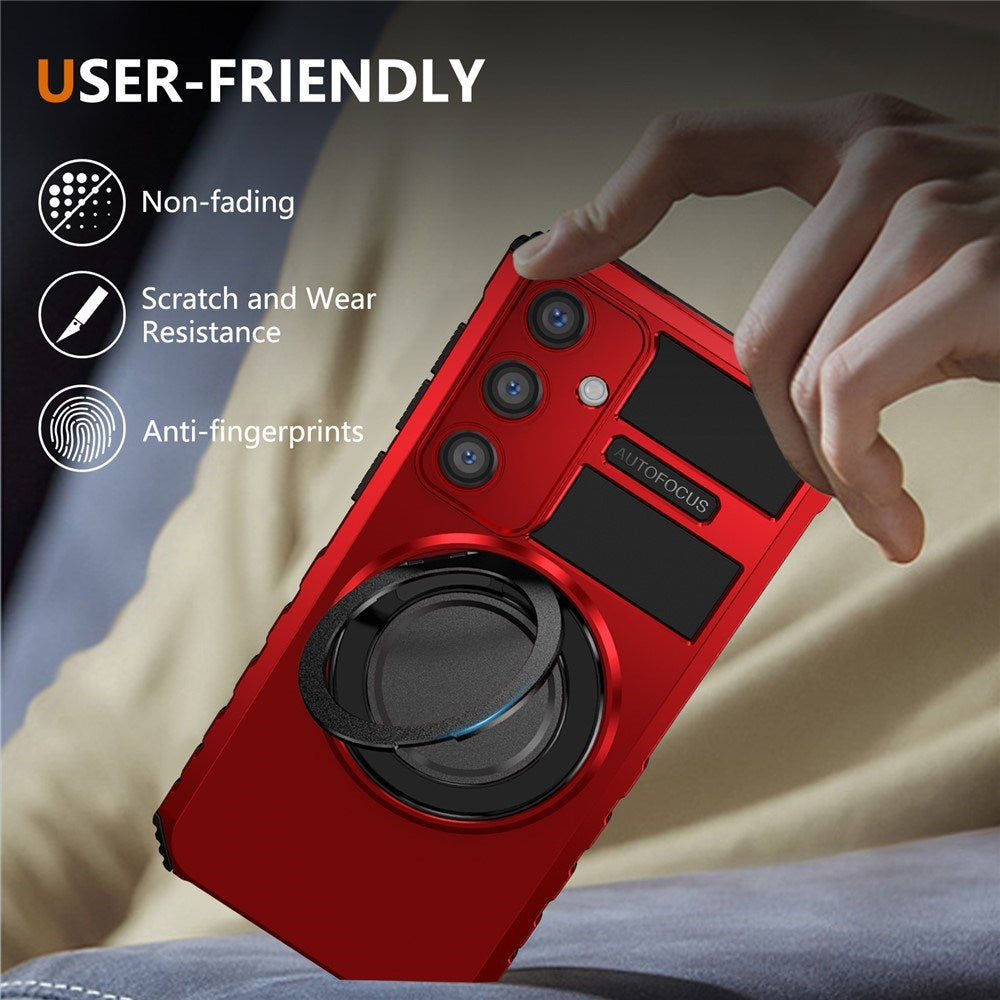 Samsung Galaxy S26 FE / S25 FE EIDERWOOD Håndværkercover m. Magnetisk Kickstand - Rød