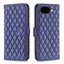 Google Pixel 11a EIDERWOOD Tekstureret Kunstlæder Flip Cover m. Kortholder & Ståfunktion - Blå