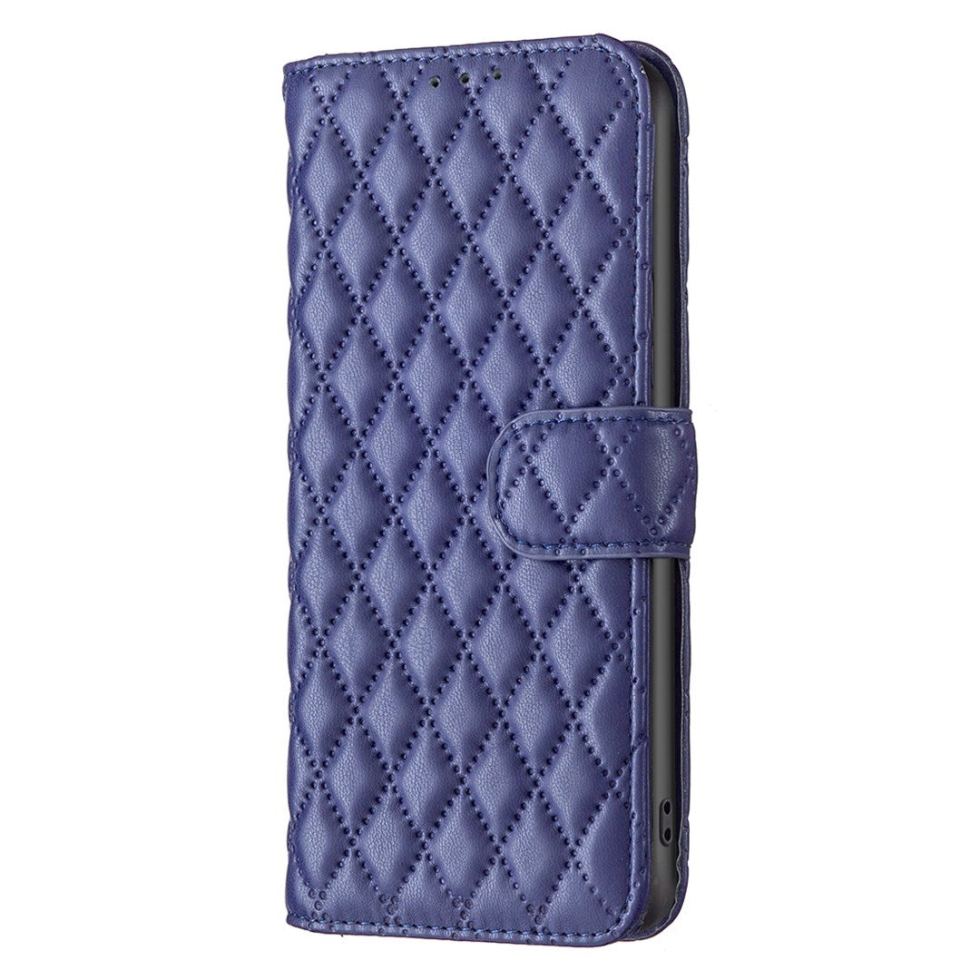 Google Pixel 11a EIDERWOOD Tekstureret Kunstlæder Flip Cover m. Kortholder & Ståfunktion - Blå