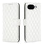 Google Pixel 11a EIDERWOOD Tekstureret Kunstlæder Flip Cover m. Kortholder & Ståfunktion - Hvid