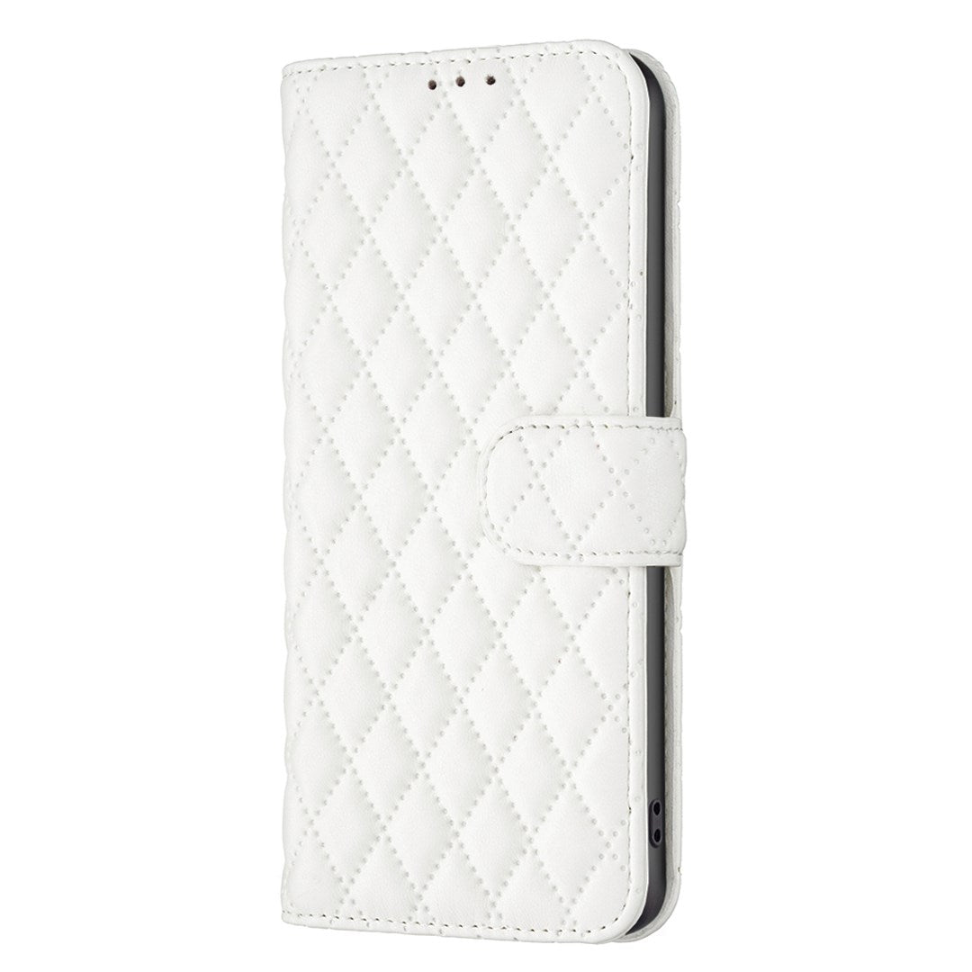 Google Pixel 11a EIDERWOOD Tekstureret Kunstlæder Flip Cover m. Kortholder & Ståfunktion - Hvid