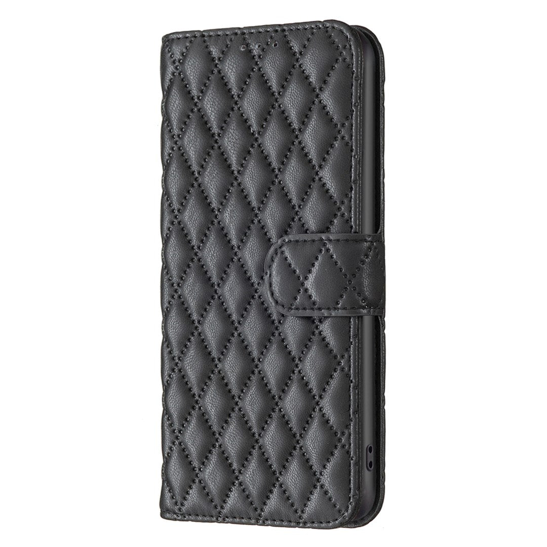 Google Pixel 11a EIDERWOOD Tekstureret Kunstlæder Flip Cover m. Kortholder & Ståfunktion - Sort