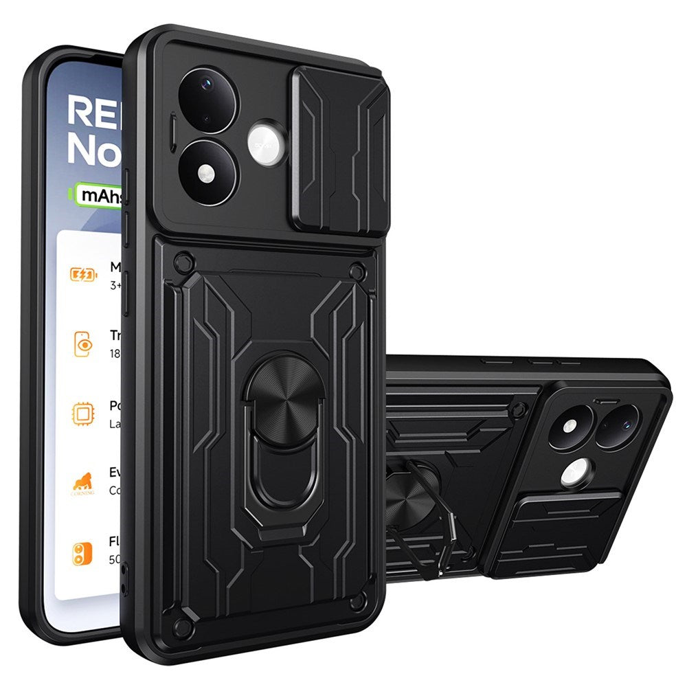 Xiaomi Redmi Note 17 (5G / 4G) EIDERWOOD Hybrid Håndværker Cover m. Kortholder & Cam Slider - Sort