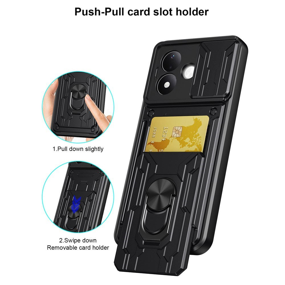 Xiaomi Redmi Note 17 Pro (5G) EIDERWOOD Hybrid Håndværker Cover m. Kortholder & Cam Slider - Sort
