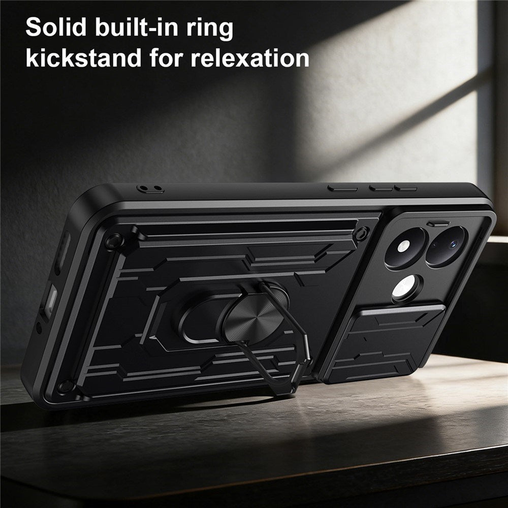 Xiaomi Redmi Note 17 Pro (5G) EIDERWOOD Hybrid Håndværker Cover m. Kortholder & Cam Slider - Sort