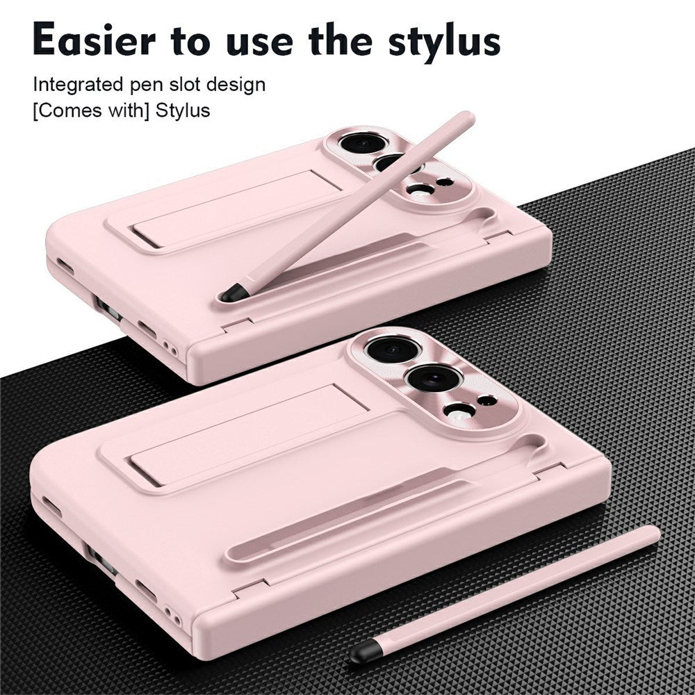 iPhone Fold EIDERWOOD Cover m. Skærmbeskyttelse, Kamerabeskyttelse og Stylus - Lyserød