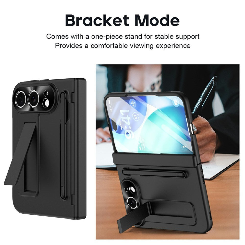 iPhone Fold EIDERWOOD Cover m. Skærmbeskyttelse, Kamerabeskyttelse og Stylus - Sort