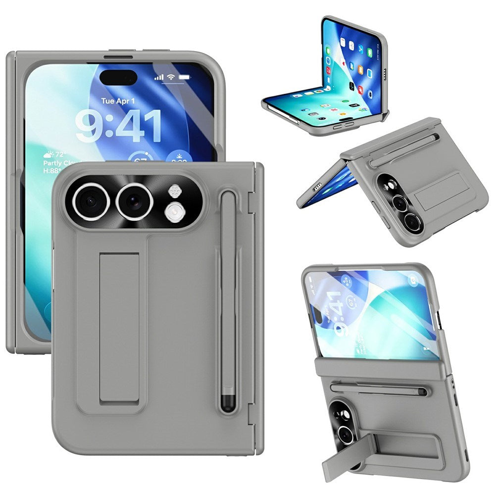 iPhone Fold EIDERWOOD Cover m. Skærmbeskyttelse, Kamerabeskyttelse og Stylus - Grå