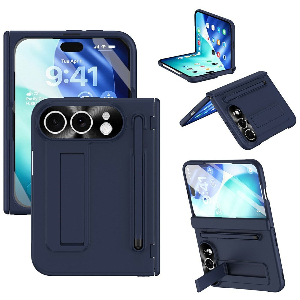 iPhone Fold EIDERWOOD Cover m. Skærmbeskyttelse, Kamerabeskyttelse og Stylus - Blå