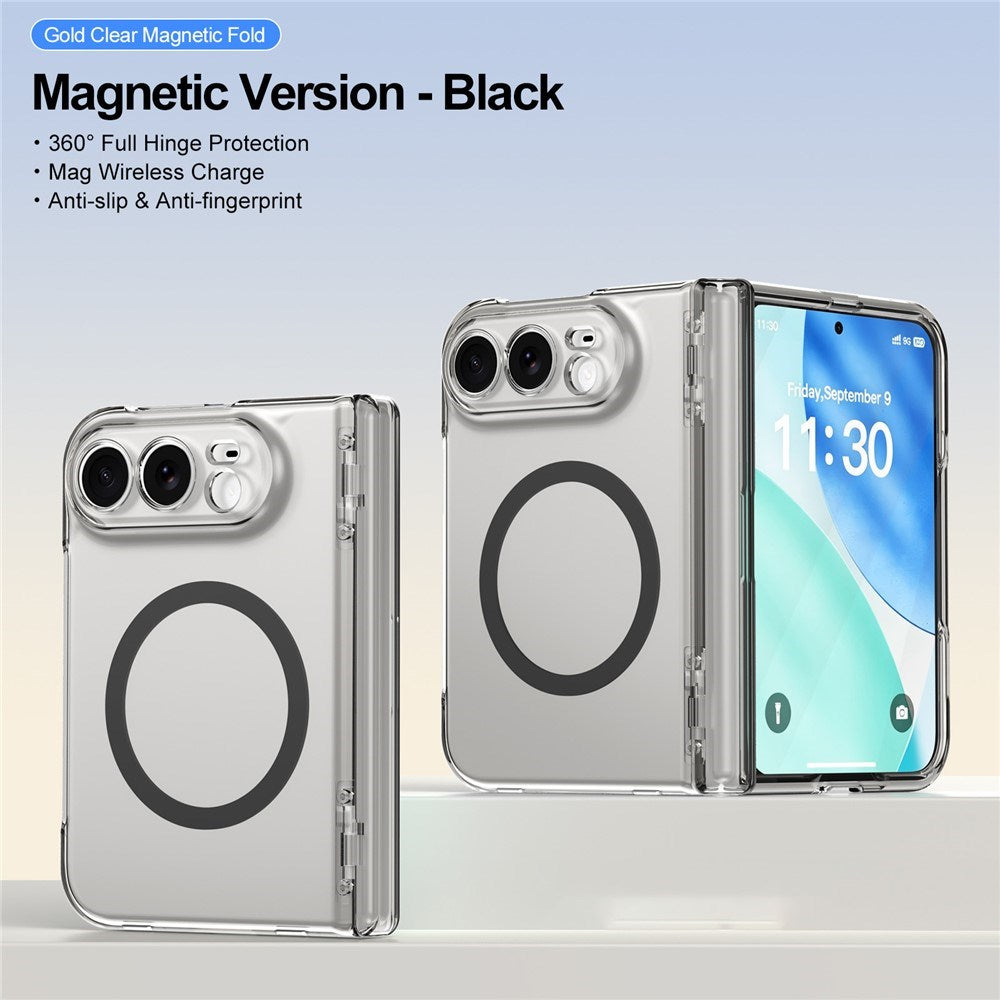 iPhone Fold EIDERWOOD Hybrid Cover m. Skærmbeskyttelse - MagSafe Kompatibel - Gennemsigtig / Sort