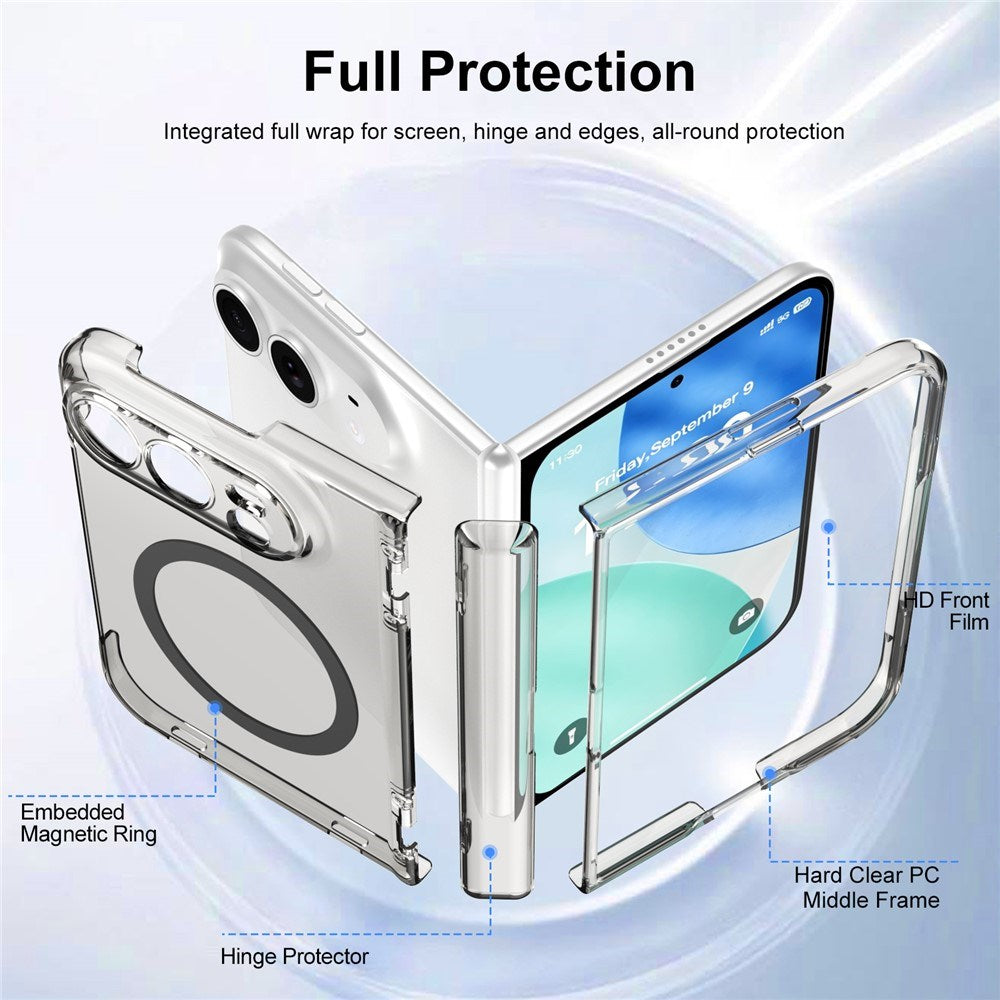 iPhone Fold EIDERWOOD Hybrid Cover m. Skærmbeskyttelse - MagSafe Kompatibel - Gennemsigtig / Sort