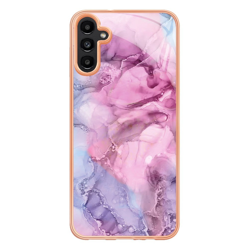 Samsung Galaxy A34 (5G) Hybrid Plastik Cover - Lyserød Marmor