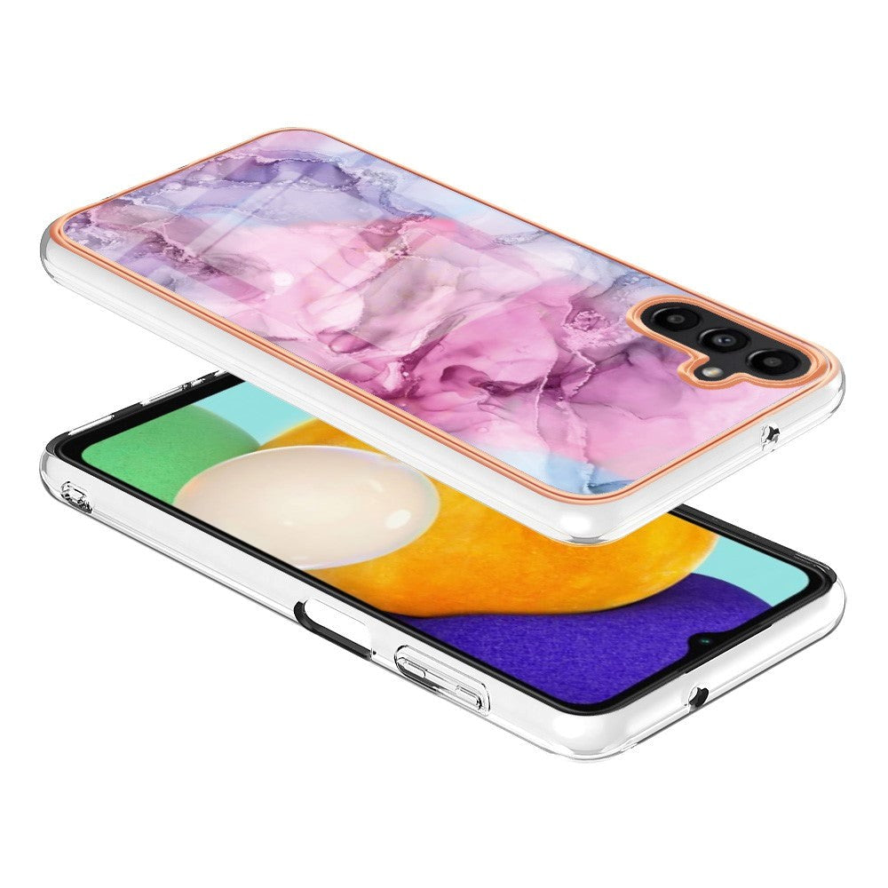 Samsung Galaxy A34 (5G) Hybrid Plastik Cover - Lyserød Marmor