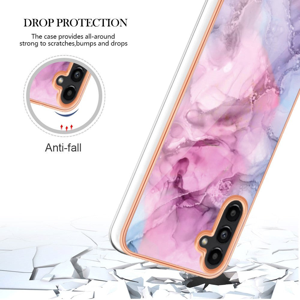 Samsung Galaxy A34 (5G) Hybrid Plastik Cover - Lyserød Marmor