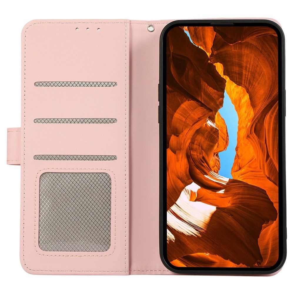 Google Pixel 11a EIDERWOOD Kunstlæder Flip Cover m. RFID Blokering - Lyserød