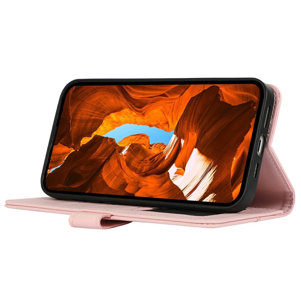 Google Pixel 11a EIDERWOOD Kunstlæder Flip Cover m. RFID Blokering - Lyserød