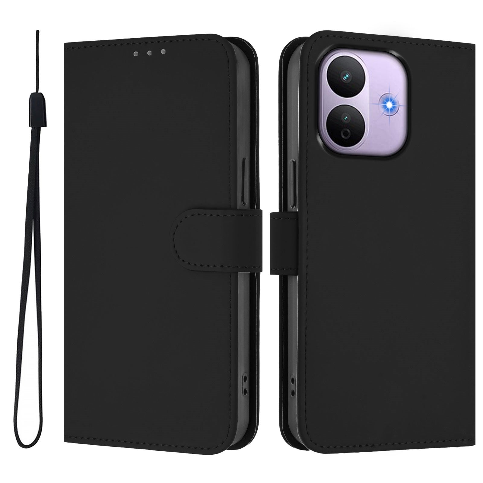 Xiaomi Redmi Note 17 Pro (5G) EIDERWOOD Kunstlæder Flip Cover m. Strop - Sort
