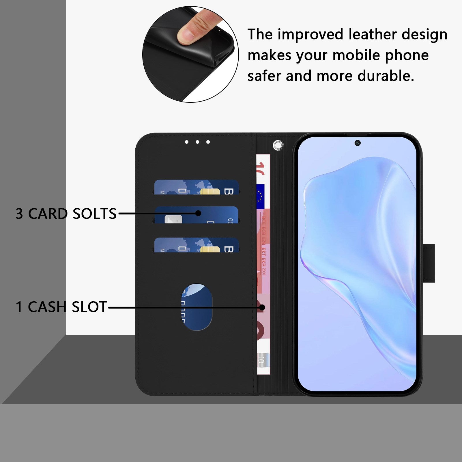 Xiaomi Redmi Note 17 Pro (5G) EIDERWOOD Kunstlæder Flip Cover m. Strop - Sort