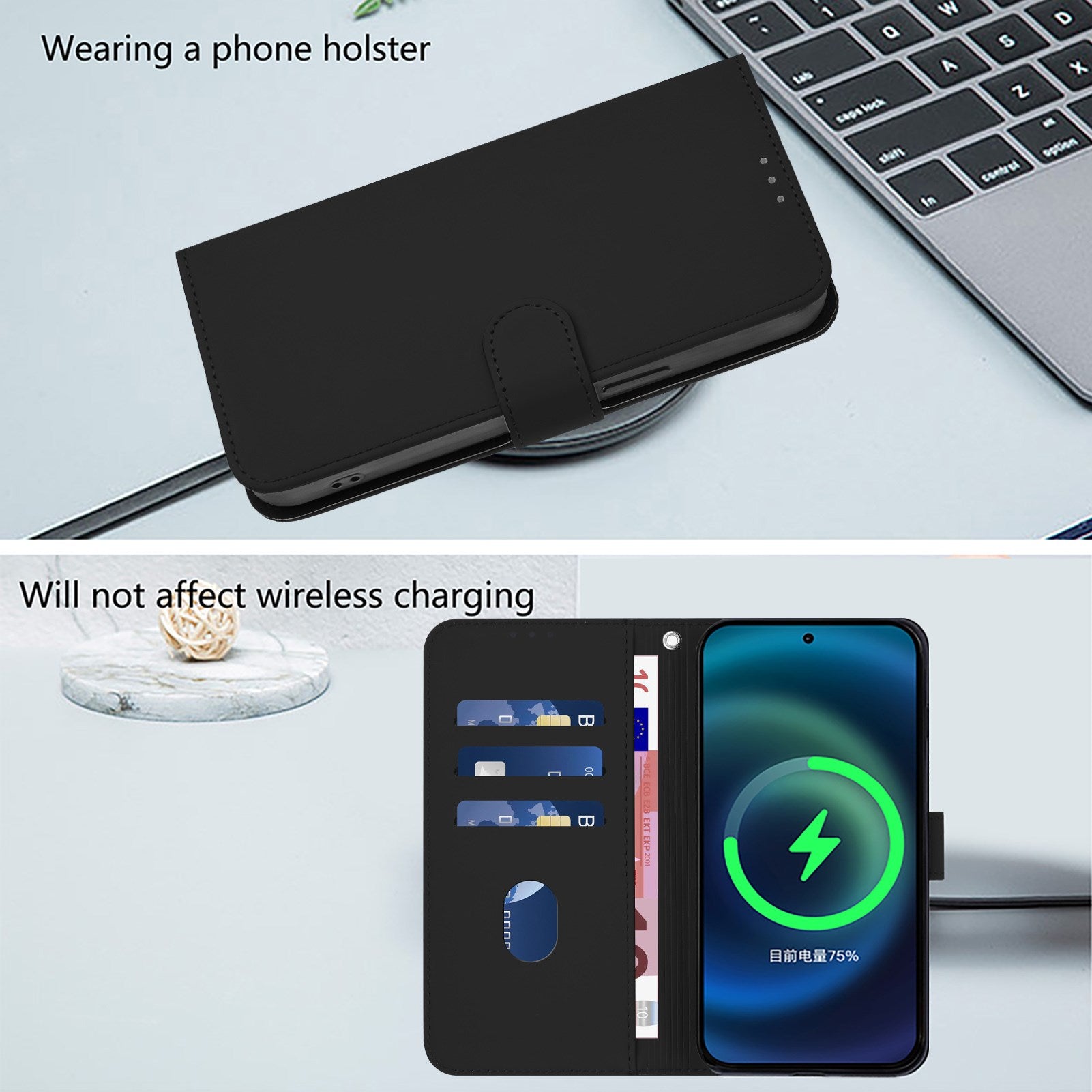 Xiaomi Redmi Note 17 Pro (5G) EIDERWOOD Kunstlæder Flip Cover m. Strop - Sort