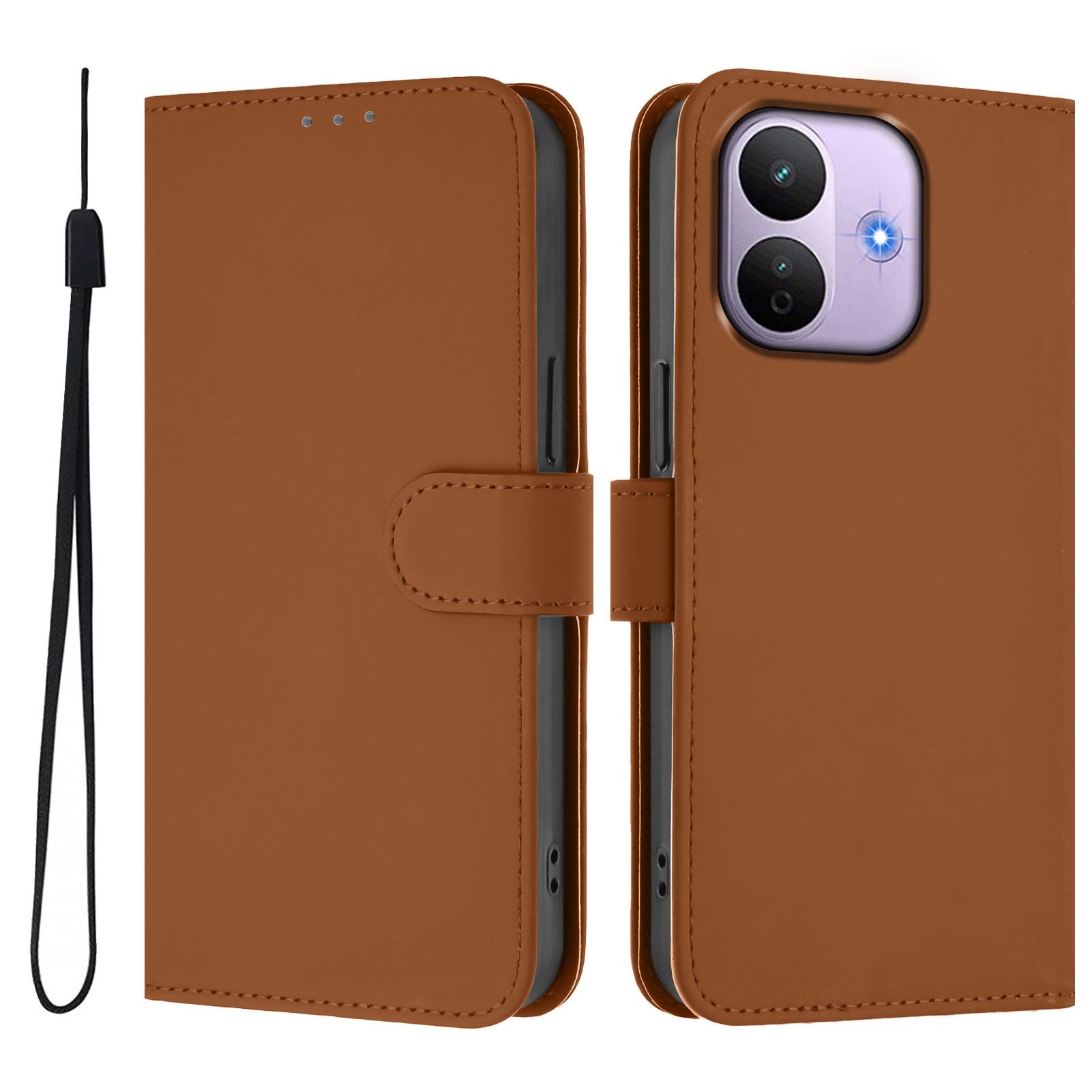 Xiaomi Redmi Note 17 Pro (5G) EIDERWOOD Kunstlæder Flip Cover m. Strop - Brun