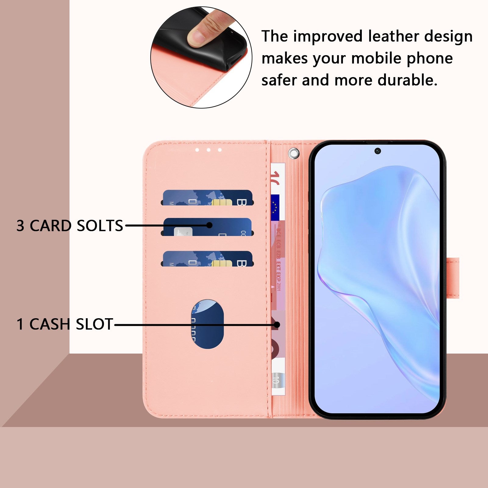 Xiaomi Redmi Note 17 Pro (5G) EIDERWOOD Kunstlæder Flip Cover m. Strop - Lyserød