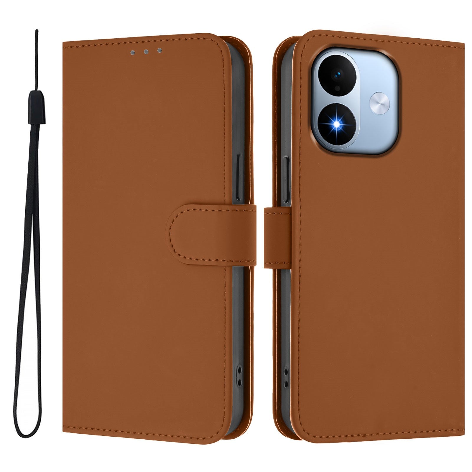 Xiaomi Redmi Note 17 (5G) EIDERWOOD Kunstlæder Flip Cover m. Strop - Brun