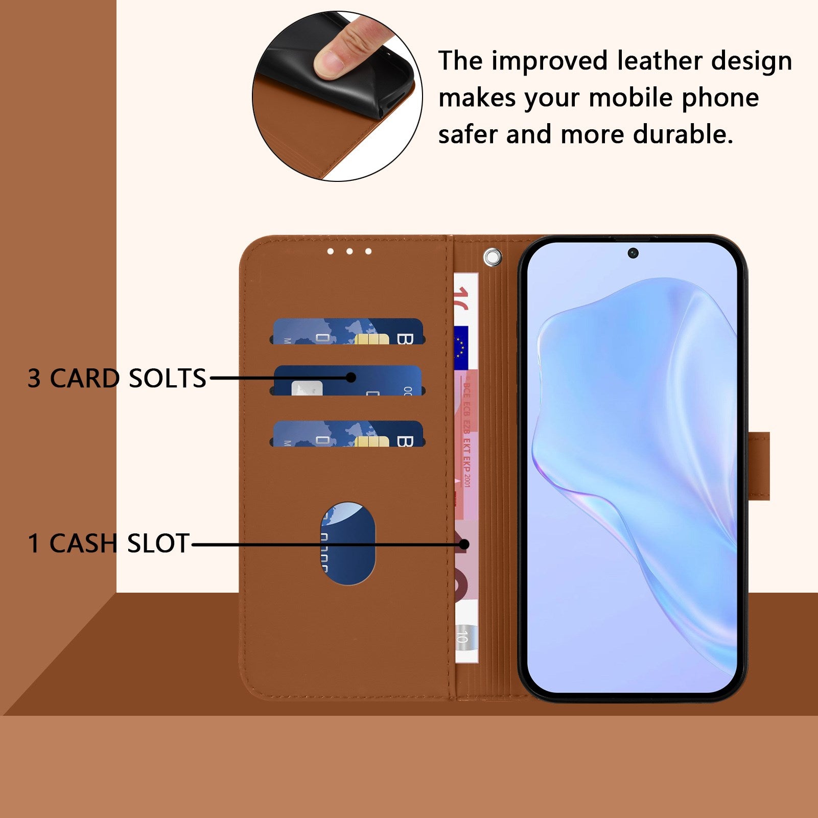 Xiaomi Redmi Note 17 (5G) EIDERWOOD Kunstlæder Flip Cover m. Strop - Brun