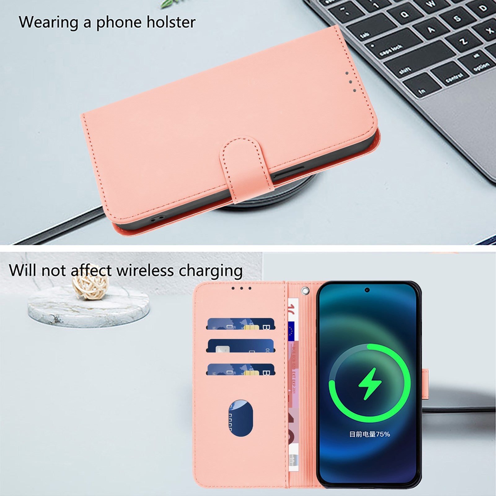 Xiaomi Redmi Note 17 (5G) EIDERWOOD Kunstlæder Flip Cover m. Strop - Lyserød