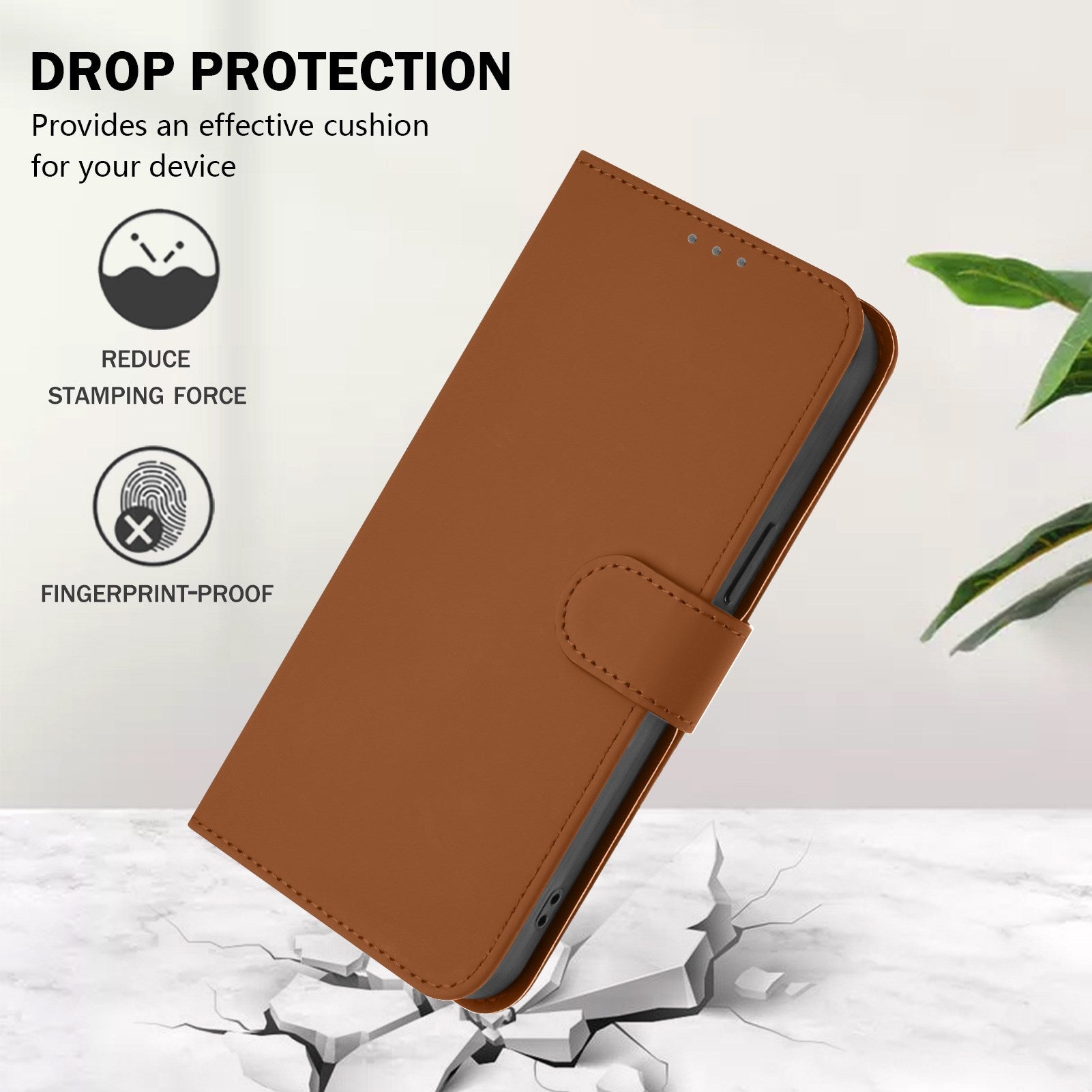 Xiaomi Redmi 17C (5G) EIDERWOOD Kunstlæder Flip Cover m. Strop - Brun
