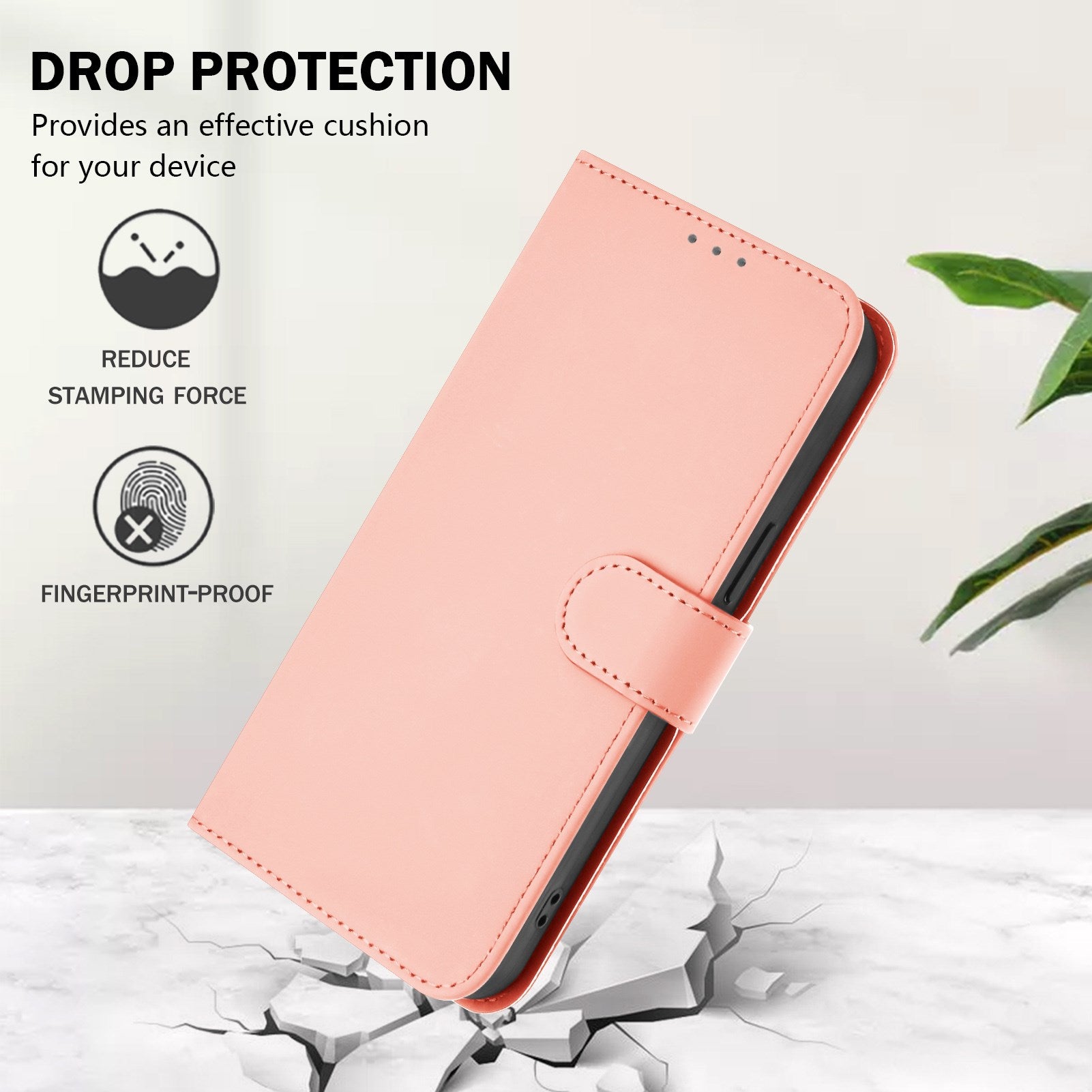 Xiaomi Redmi 17C (5G) EIDERWOOD Kunstlæder Flip Cover m. Strop - Lyserød