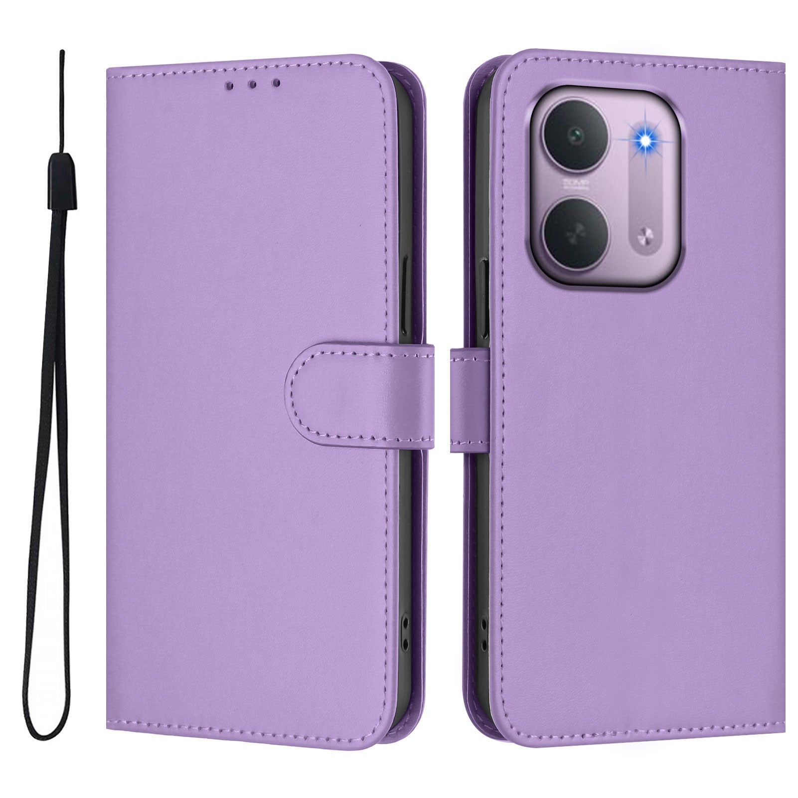 Xiaomi Redmi 17C (5G) EIDERWOOD Kunstlæder Flip Cover m. Strop - Lilla
