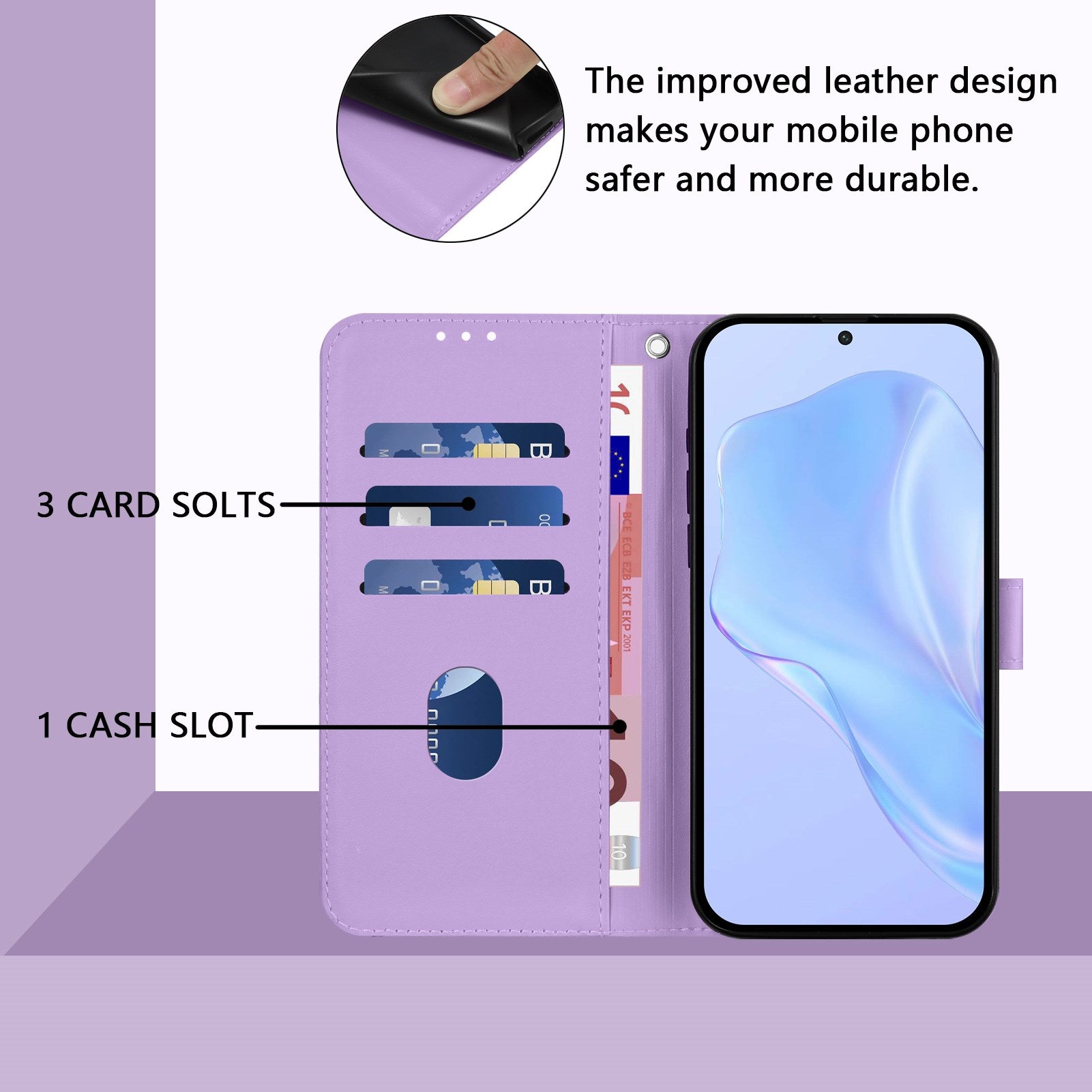 Xiaomi Redmi 17C (5G) EIDERWOOD Kunstlæder Flip Cover m. Strop - Lilla