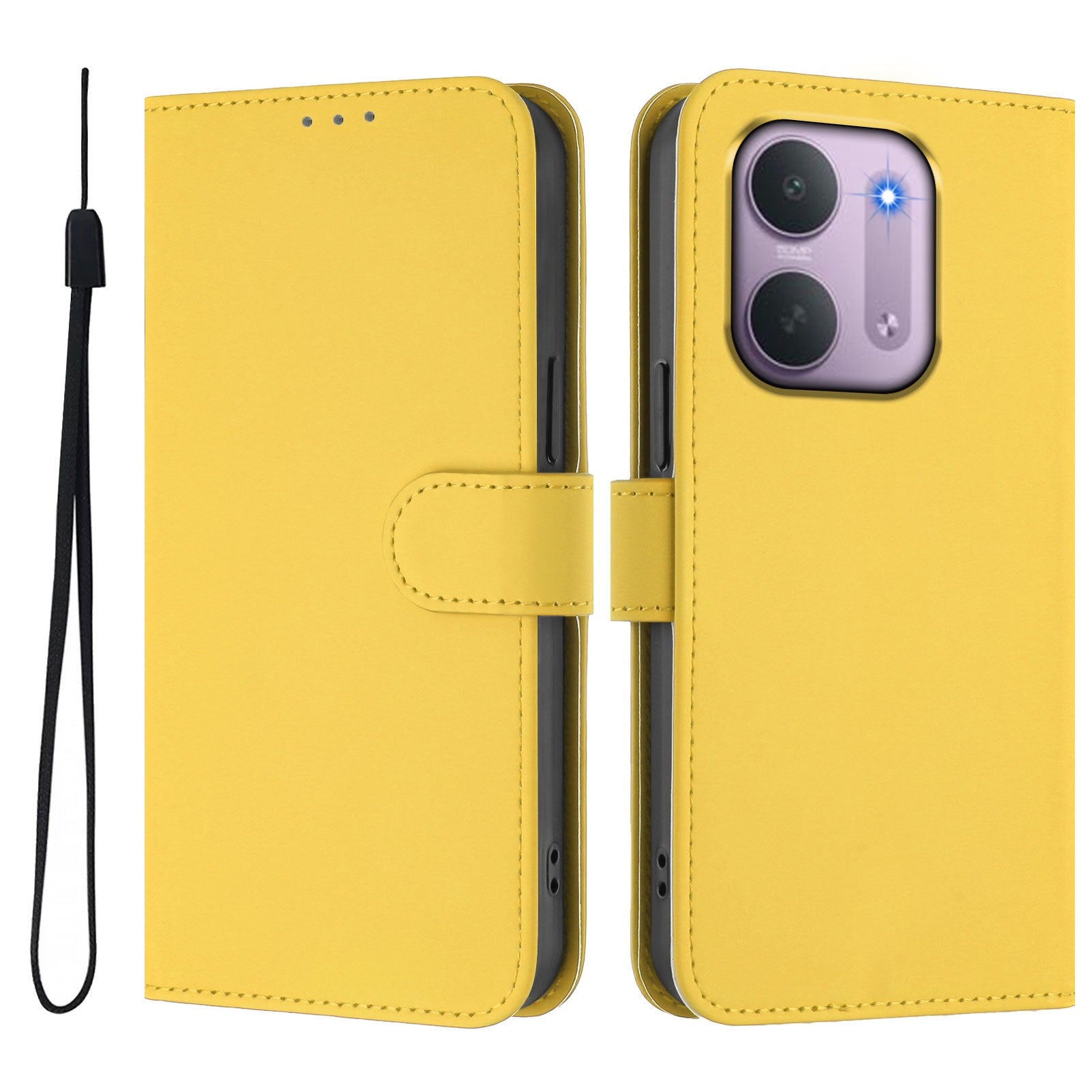 Xiaomi Redmi 17C (5G) EIDERWOOD Kunstlæder Flip Cover m. Strop - Gul